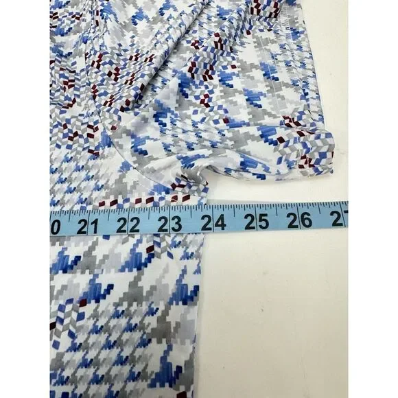 NWT Robert Graham Clubhouse Basel Geometric Performance Golf‎ Polo LARGE $128